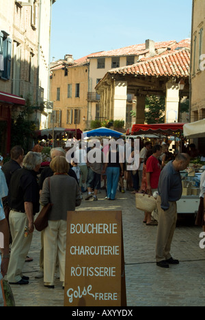 St. Antonin Noble Val Markt Stockfoto