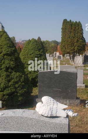 Ein Upstate NY Friedhof gegründet 1861, Soldaten unterzubringen, die im Bürgerkrieg gestorben weiterhin als Begräbnisstätte dienen Stockfoto