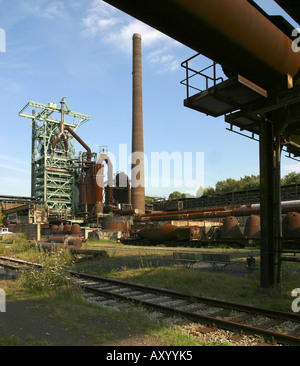 Blick auf den ehemaligen Stahl arbeiten, Henrichshuette, Deutschland, Nordrhein-Westfalen, Ruhrgebiet, Hattingen Stockfoto