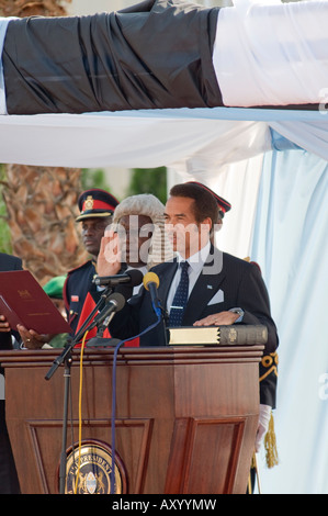 Einweihung des Seretse Khama Ian Khama vierter Präsident der Republik von Botswana Stockfoto