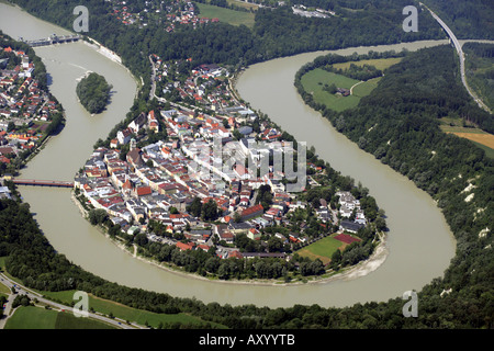 Wasserburg am Inn River, Deutschland, Bayern, Oberbayern, Wasserburg am Inn Stockfoto