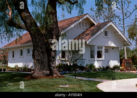 Wiege nach Hause, Richard Nixon Library und Geburtsort, Yorba Linda, Kalifornien, USA Stockfoto