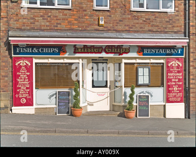 Herr Chips Fisch und Chips Restaurant Bridge Street Whitby England Stockfoto