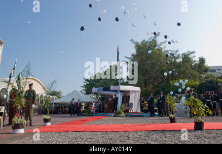 Einweihung des Seretse Khama Ian Khama vierter Präsident der Republik von Botswana Stockfoto