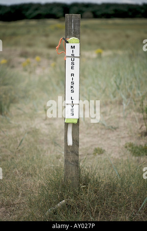 Lebensretter bei John Muir Country Park, East Lothian, Schottland Stockfoto