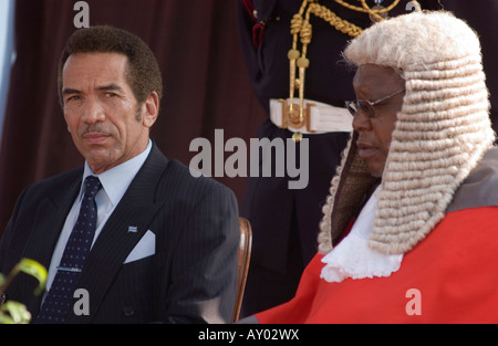 Einweihung des Seretse Khama Ian Khama vierter Präsident der Republik von Botswana Stockfoto