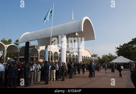 Einweihung des Seretse Khama Ian Khama vierter Präsident der Republik von Botswana Stockfoto