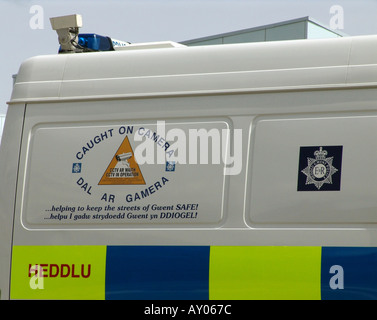 Polizeiwagen auf Patrouille in South Wales GB Großbritannien 2004 Stockfoto