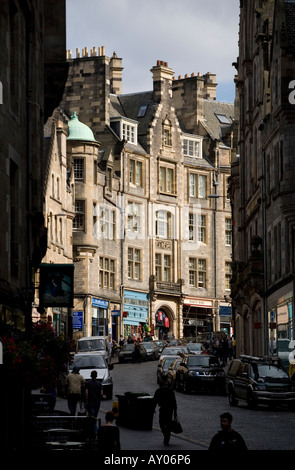Blick entlang Cockburn Street Edinburgh Schottland Stockfoto