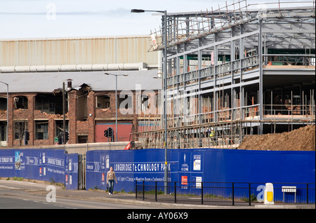 Abbrucharbeiten im Gange auf den Westen arbeiten, Bestandteil der MG Rover Group arbeitet, Longbridge, Birmingham, West Midlands, UK. Stockfoto