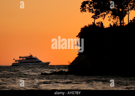 Kelleys Insel Ohio See Erie große Fähre Boot Sonnenuntergang bunte Farbe Kelly Stockfoto