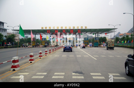 Auto-Mautstellen in China Stockfoto