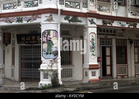 Typische Architektur, Geylang, Singapur. Stockfoto