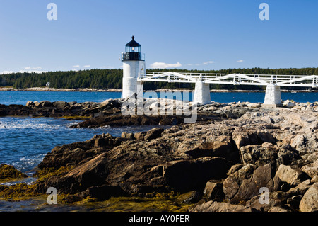 Marshall Point Leuchtturm Port Clyde Maine Stockfoto