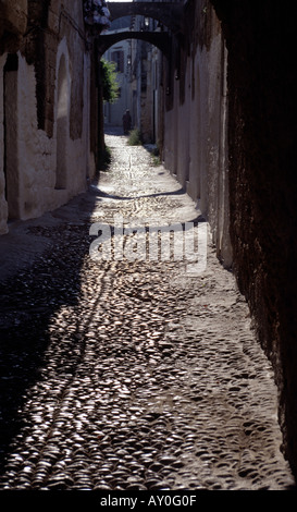 Rhodos Stadt, Altstadtgasse, Gasse Stockfoto