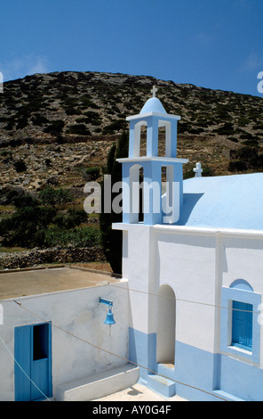 Kassos, Fr, Kloster Agios Georgis Chadion, Fassade Stockfoto