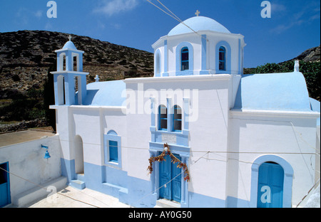 Kassos, Fr, Kloster Agios Georgis Chadion, Fassade Eingang Stockfoto