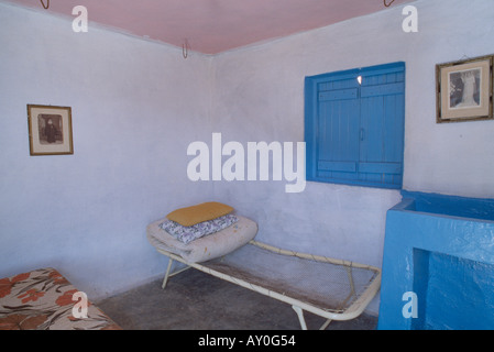 Kassos, Fr, Kloster Agios Georgis Chadion, Schlafraum Stockfoto