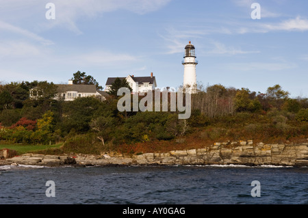 Cape Elizabeth Leuchtturm Cumberland Grafschaft Maine Stockfoto