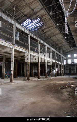 Verlassenen Fabrik in Detroit Stockfoto