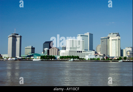 Skyline von New Orleans Louisianna von Algiers Point in der Westbank Stockfoto
