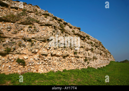 Wände von der römischen Stadt geht in Hampshire, England Stockfoto