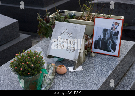 Jean Sebergs Grab Friedhof Montparnasse Paris Stockfoto