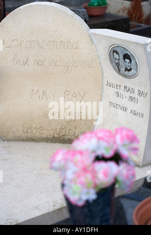 Man Ray Grab Friedhof Montparnasse Paris Stockfoto