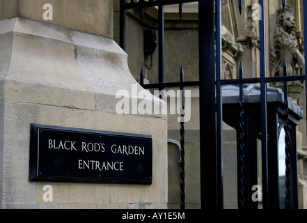 Black Rod Garten Eingang Stockfoto