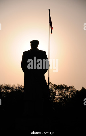 Mao Zedong Statue in seiner Heimatstadt von Changsha, Hunan, China. Stockfoto