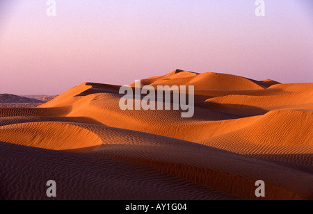 Sanddünen Khali Oman Stockfoto
