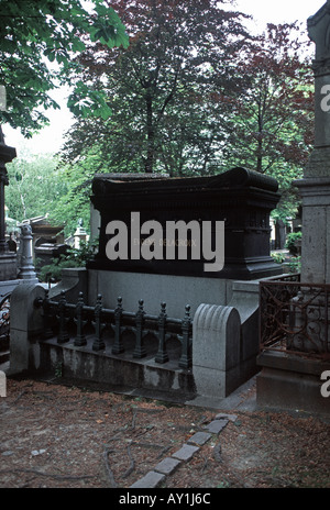 Grab von Eugène Delacroix am Friedhof Père Lachaise Stockfoto