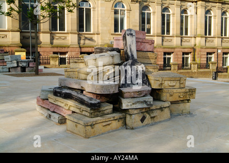 Konkrete Kunst in Hope Street - Mount Street Liverpool. Stockfoto