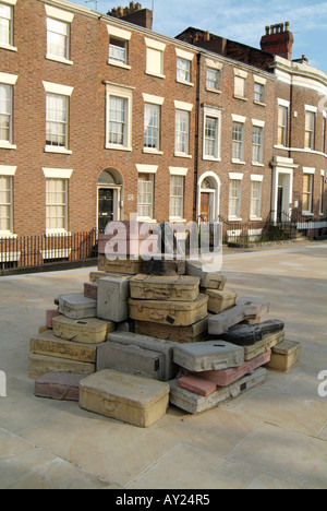 Konkrete Kunst in Hope Street - Mount Street Liverpool. Stockfoto