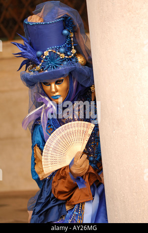 Lady in Maske und Kostüm Venedig Maske Festival 2008 Stockfoto