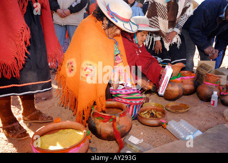 Pachamama, Fiesta Nacional a la Madre Tierra, Tolar Grande, Provinz Salta, Argentinien, Südamerika Stockfoto