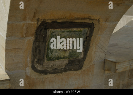 Bild von Krebs die Krabbe auf einer Sonnenuhr genannt eine Rashivalaya in der Jantar Mantar in Jaipur Rajasthan Indien Stockfoto