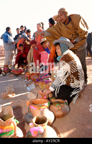 Pachamama, Fiesta Nacional a la Madre Tierra, Tolar Grande, Provinz Salta, Argentinien, Südamerika Stockfoto