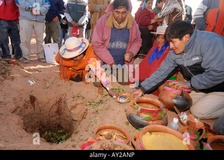 Pachamama, Fiesta Nacional a la Madre Tierra, Tolar Grande, Provinz Salta, Argentinien, Südamerika Stockfoto