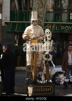 Straße Künstler Las Ramblas Barcelona Spanien Stadt Stockfoto