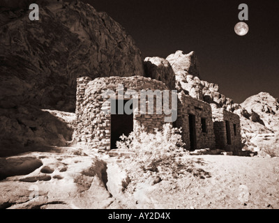 Valley of Fire State Park in Nevada die Kabinen (Mondaufgang) Bilder aus dem Monat in Infrarot Stockfoto