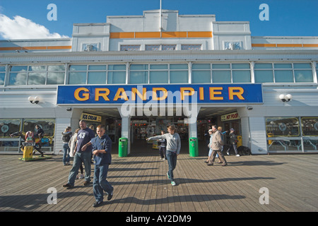 Eingang zum Grand Pier Weston Super Mare England Großbritannien Grossbritannien EU Europa Stockfoto