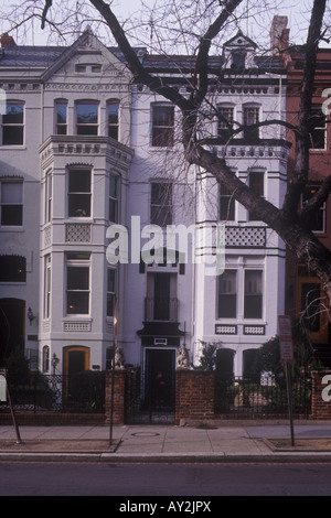 Teure Häuser in der Hauptstadt Georgetown Washington DC, Ende 19. Jh. Stockfoto