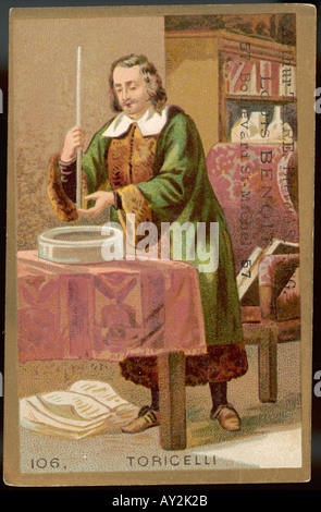 E Torricelli Anon Karte Stockfoto