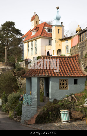 Portmeirion Dorf, Gwynedd, Nordwales, Großbritannien Stockfoto