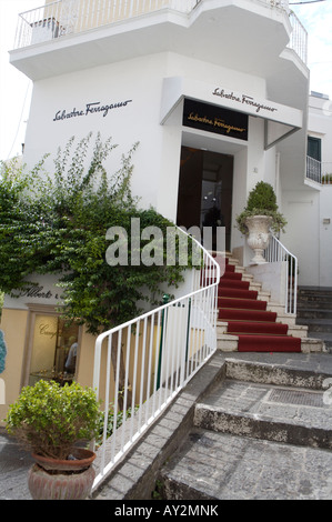 Salvatore Ferragamo-Store auf der Insel Capri aus die Küste von Sorrent Stockfoto