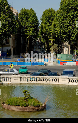 Frankreich Marseille Boulevard Longchamps die neue Straßenbahnlinie im Bau Stockfoto