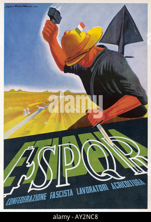 Faschistische Propaganda 1938 Stockfoto