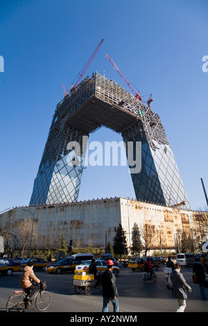 CCTV, neue Gebäude im Bau, März 2008 Stockfoto