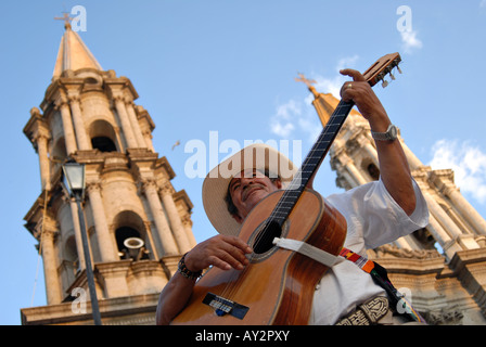 Einen mexikanischen Mariachi-Spieler Stockfoto